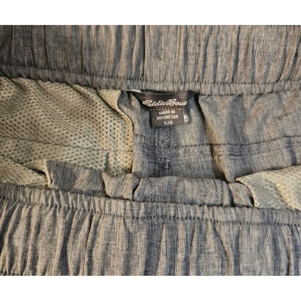Eddie Bauer Men's Gray Heathered Drawstring Shorts -‎ Size Large (L/G)